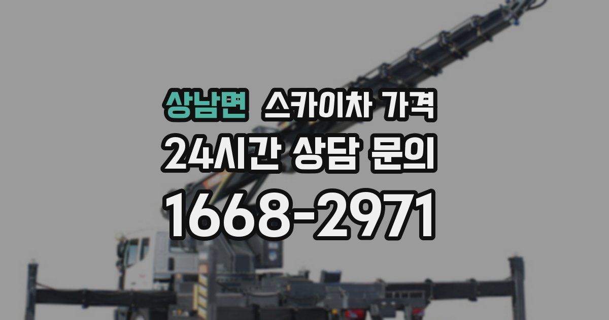 상남면 스카이차 가격