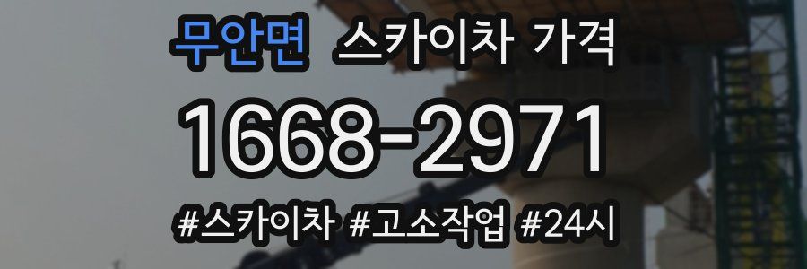 무안면 스카이차 가격