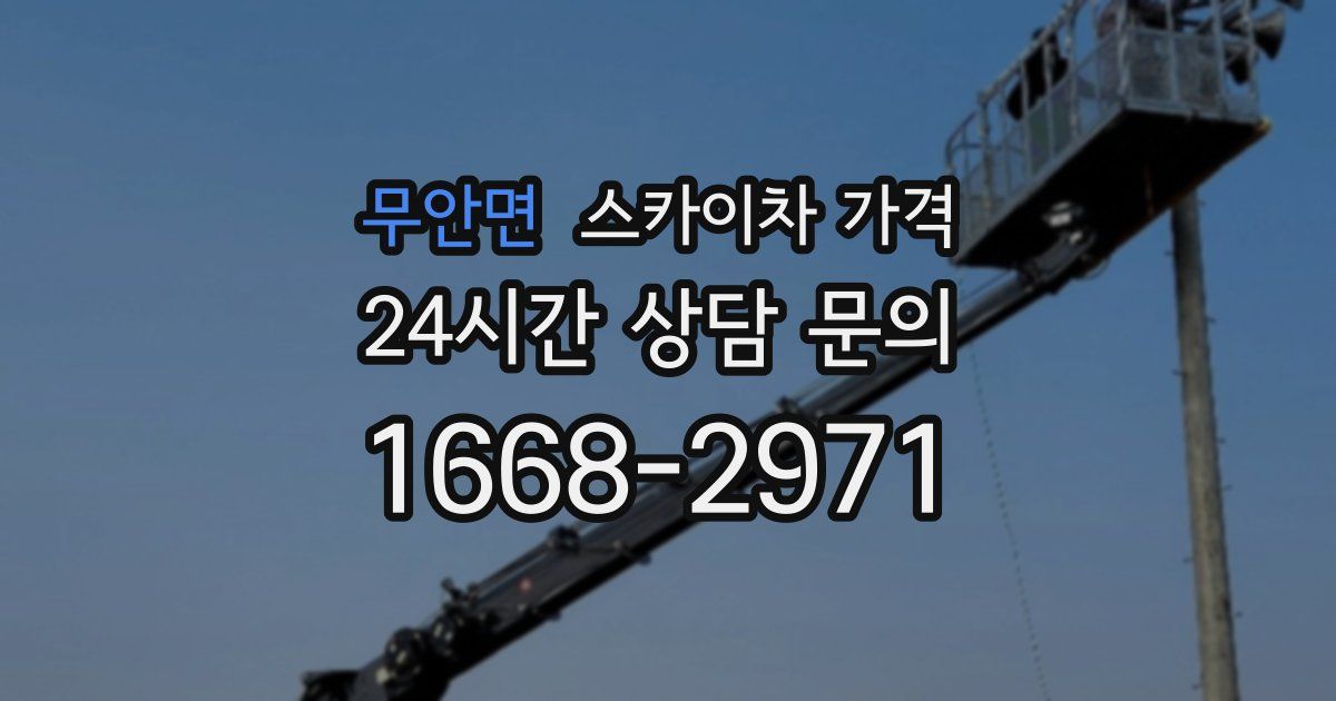 무안면 스카이차 가격