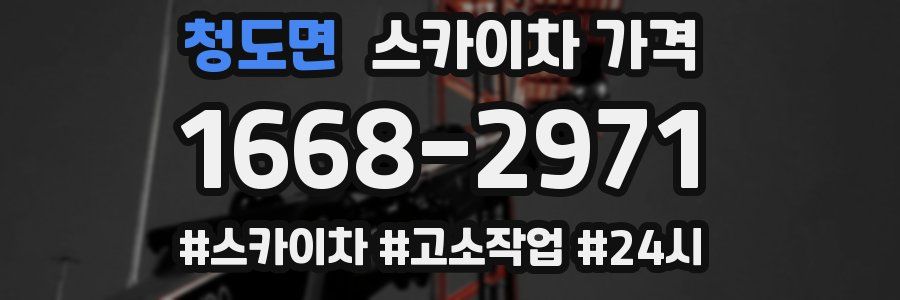 청도면 스카이차 가격