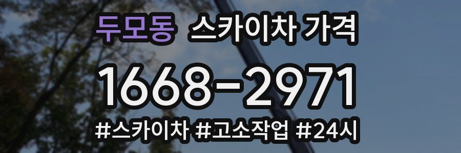 두모동 스카이차 가격