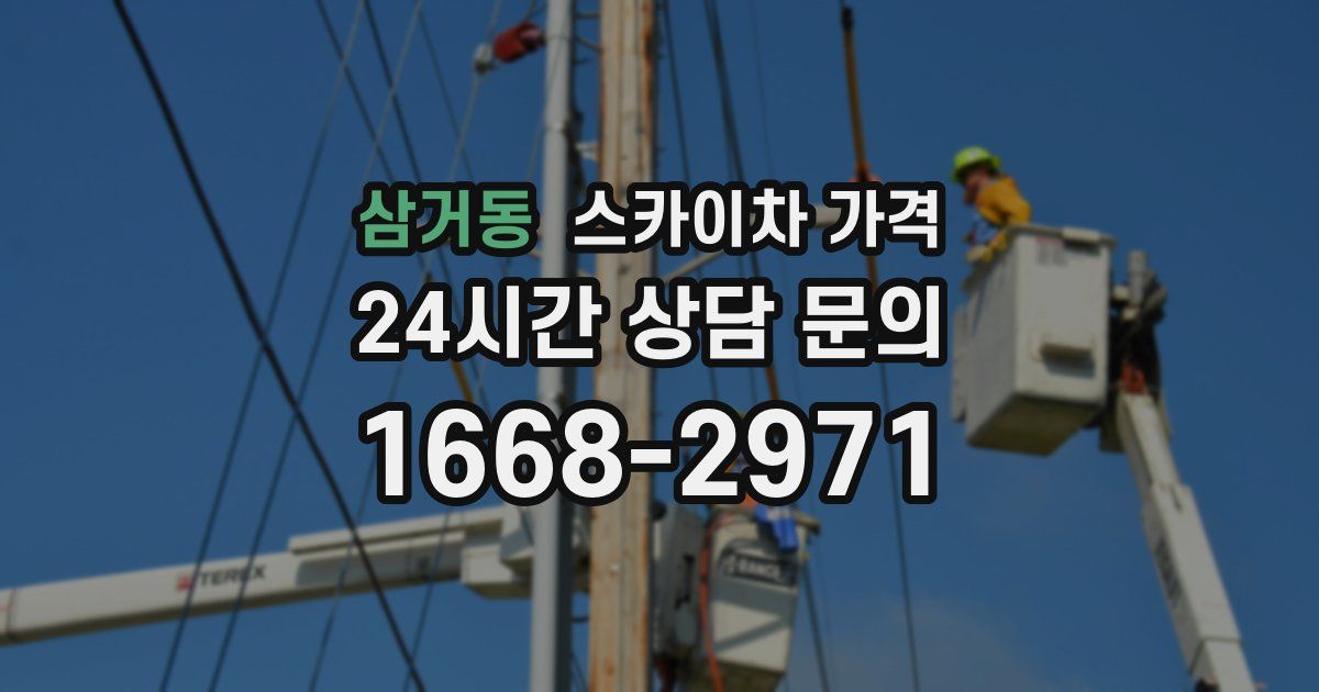 삼거동 스카이차 가격