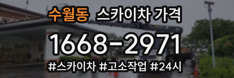 수월동 스카이차 가격