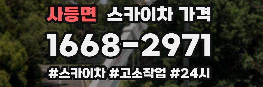 사등면 스카이차 가격