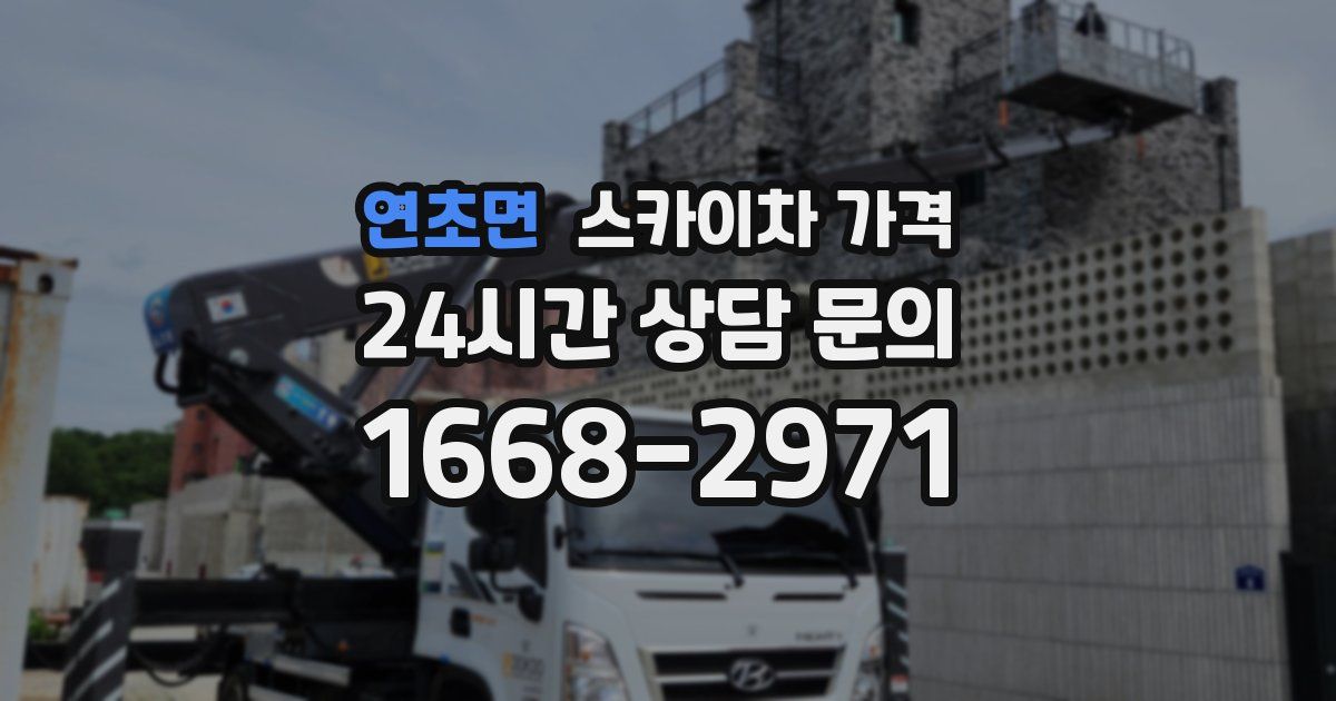 연초면 스카이차 가격