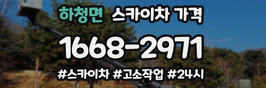 하청면 스카이차 가격