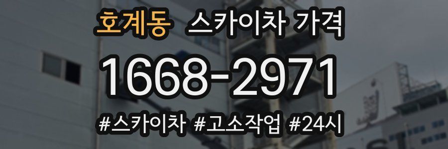 호계동 스카이차 가격