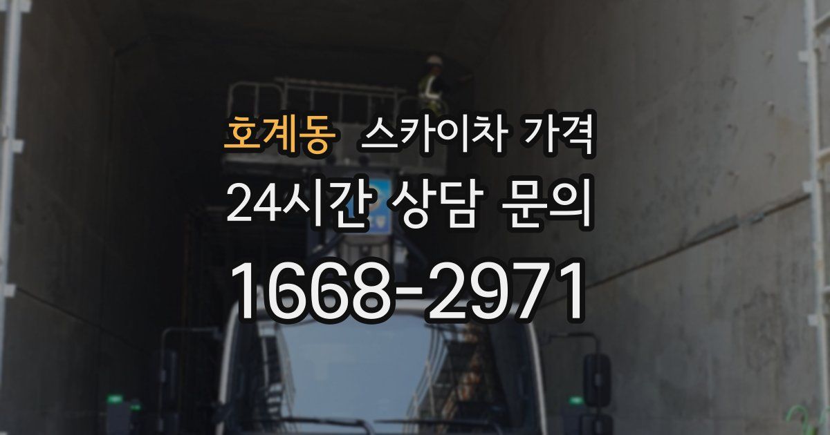 호계동 스카이차 가격