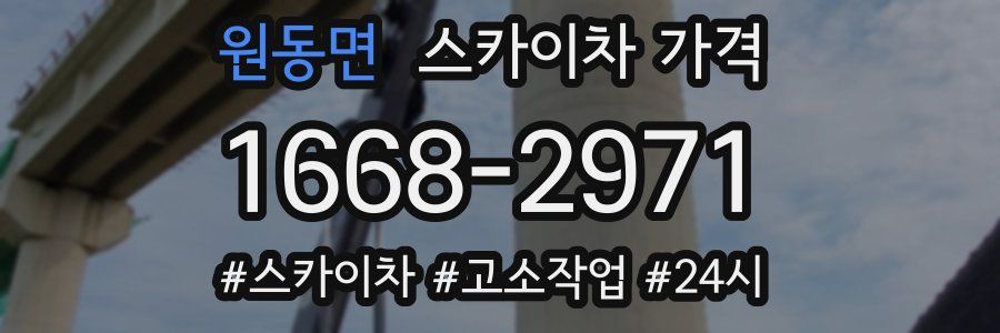 원동면 스카이차 가격