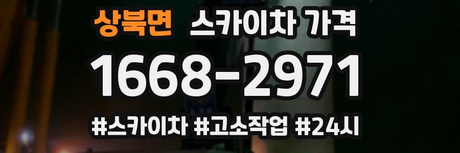 상북면 스카이차 가격