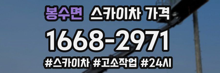 봉수면 스카이차 가격