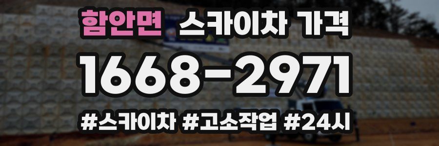 함안면 스카이차 가격