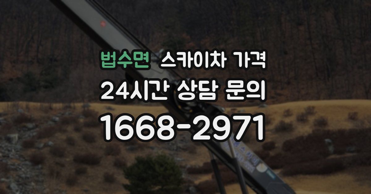 법수면 스카이차 가격