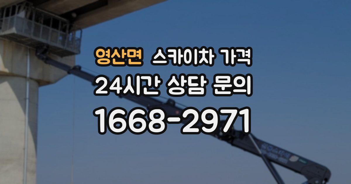 영산면 스카이차 가격