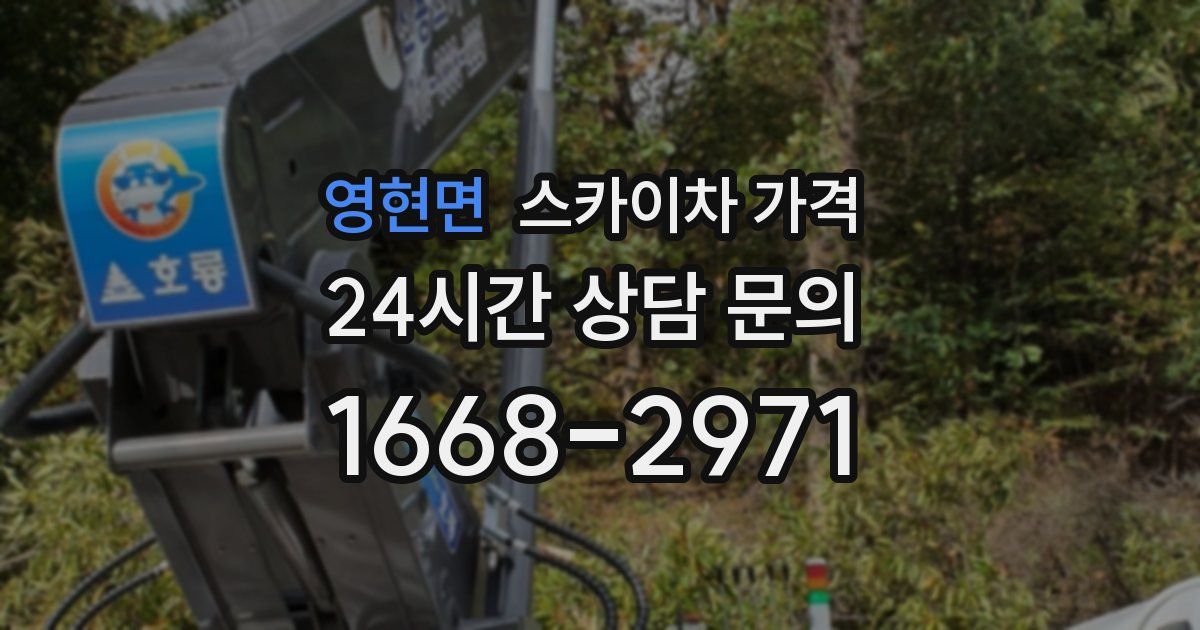 영현면 스카이차 가격