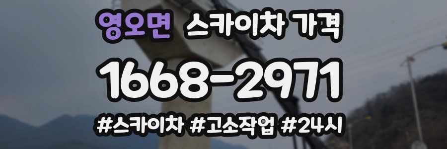 영오면 스카이차 가격