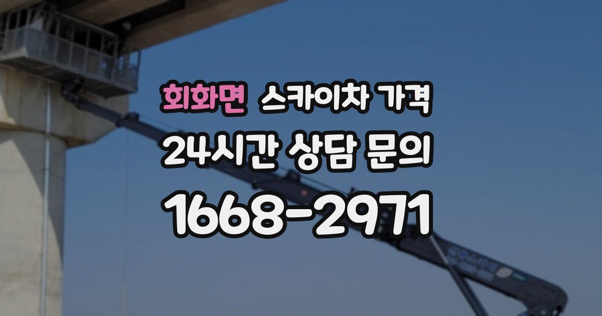 회화면 스카이차 가격