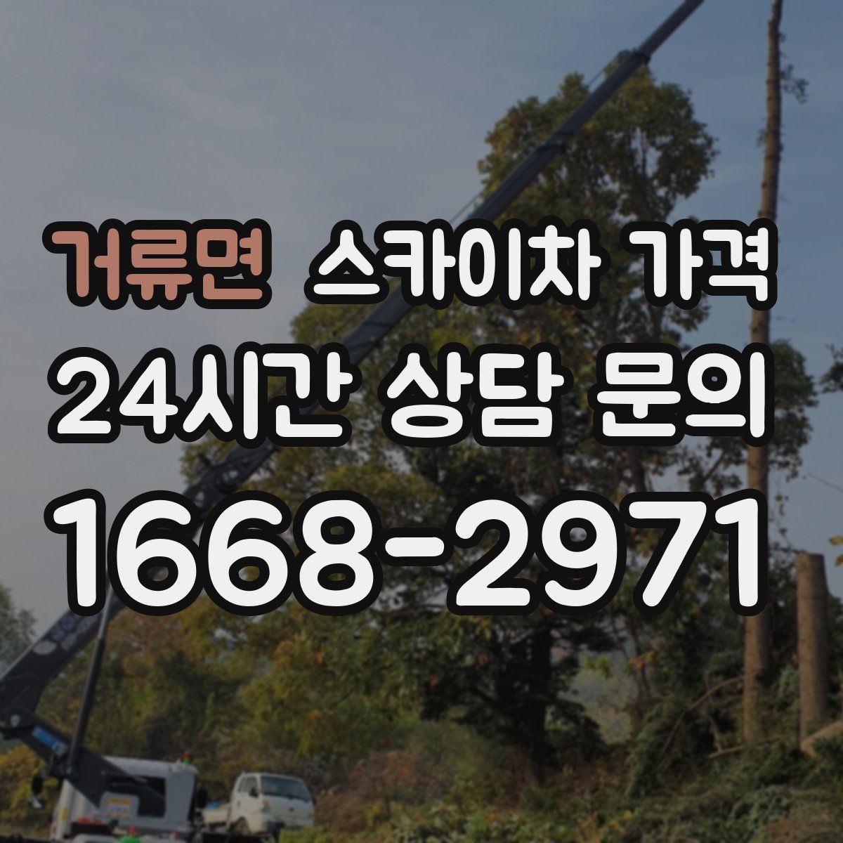 거류면 스카이차 가격 보행자 통행이 많으면 고려할 점