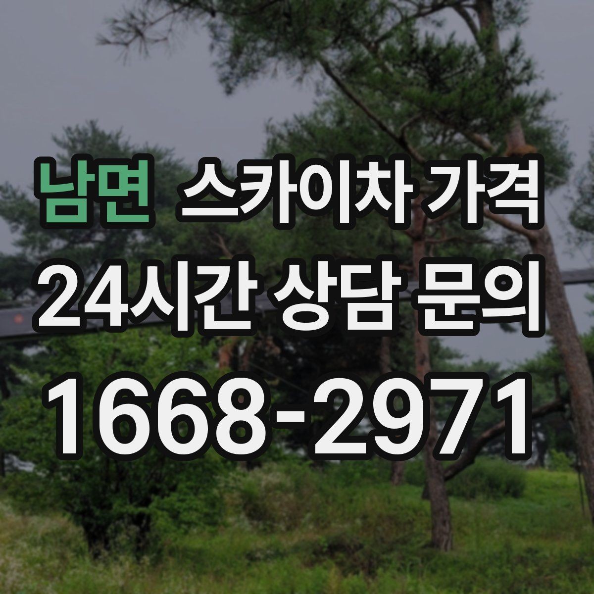 남면 스카이차 가격 보행자 통행이 많으면 고려할 점