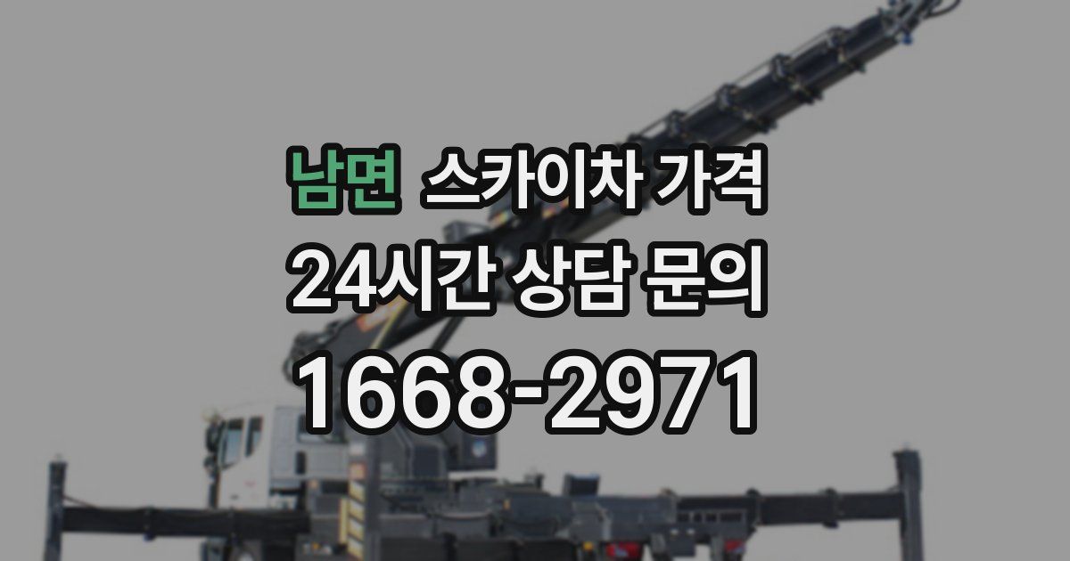 남면 스카이차 가격