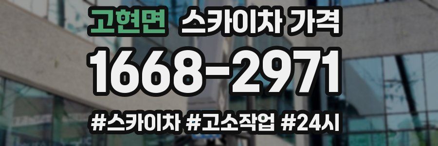 고현면 스카이차 가격