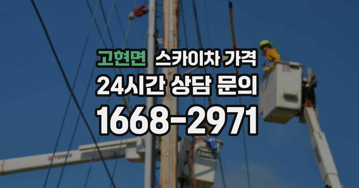 고현면 스카이차 가격