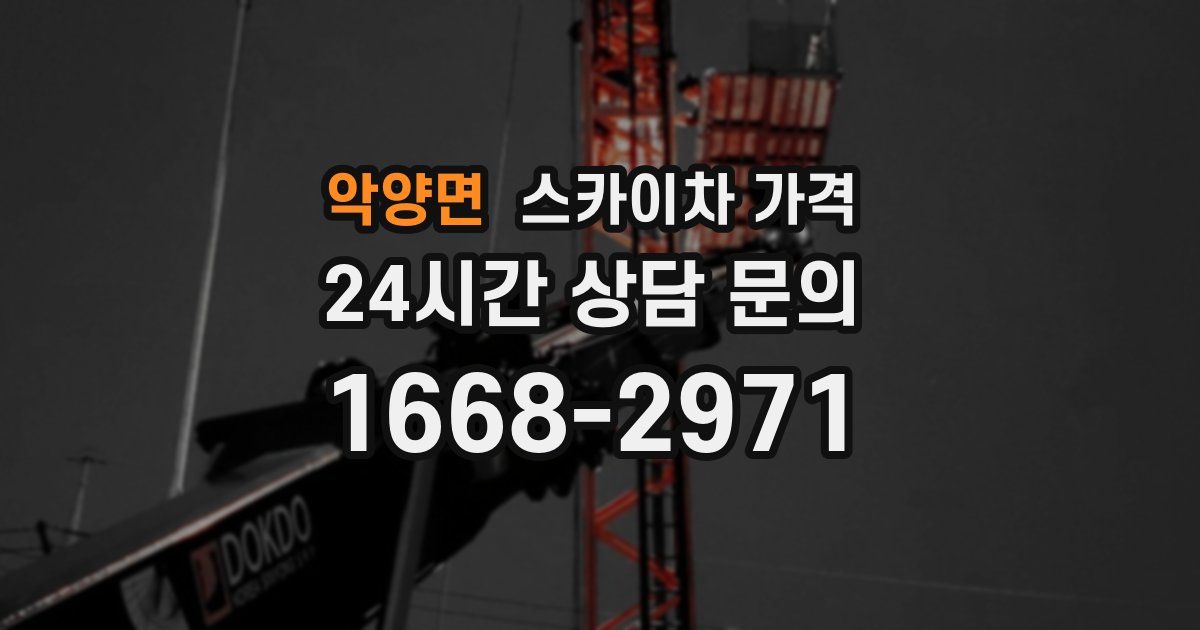 악양면 스카이차 가격