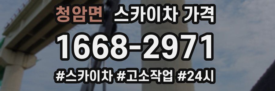 청암면 스카이차 가격