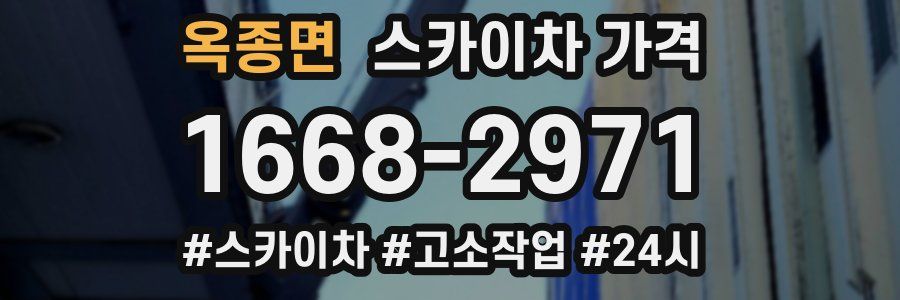 옥종면 스카이차 가격