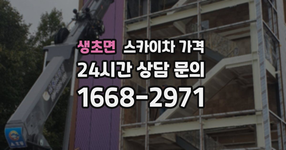 생초면 스카이차 가격