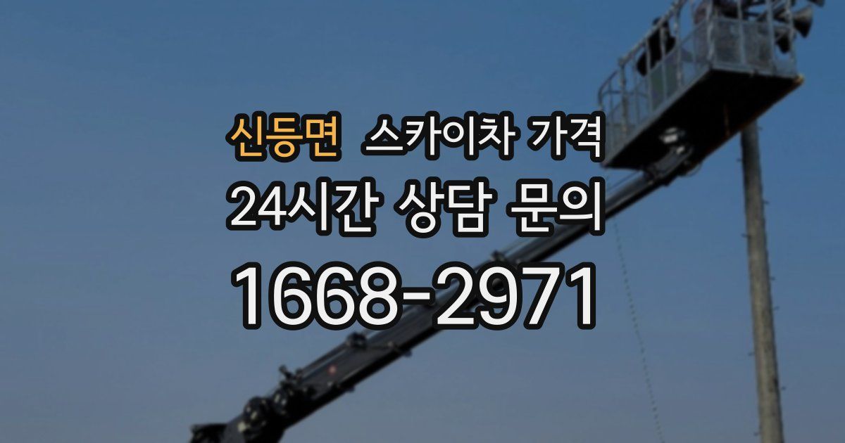 신등면 스카이차 가격