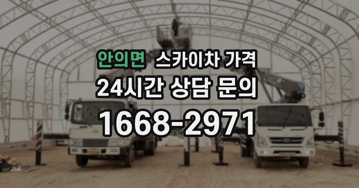 안의면 스카이차 가격