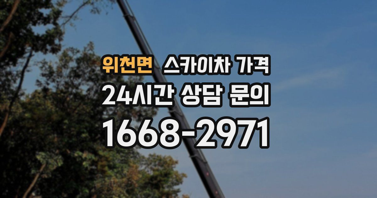 위천면 스카이차 가격