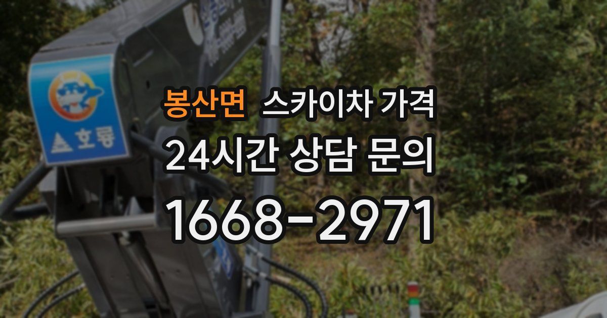 봉산면 스카이차 가격