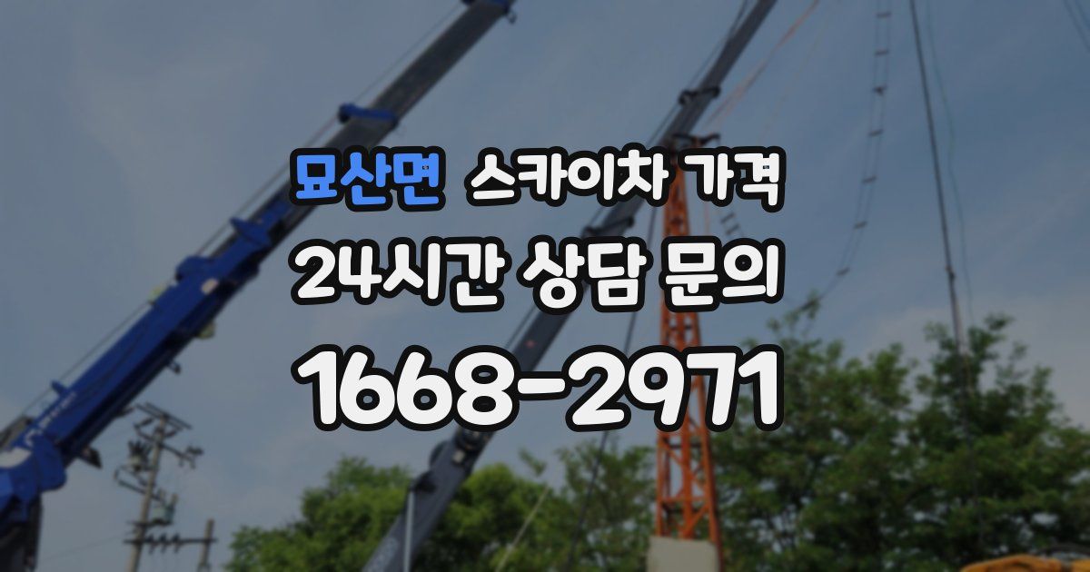 묘산면 스카이차 가격