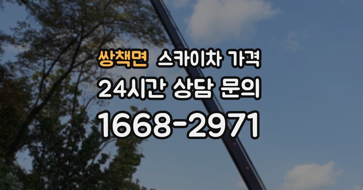 쌍책면 스카이차 가격