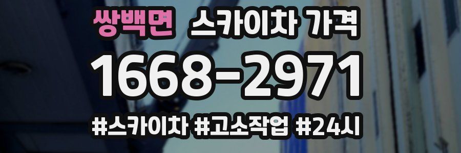 쌍백면 스카이차 가격