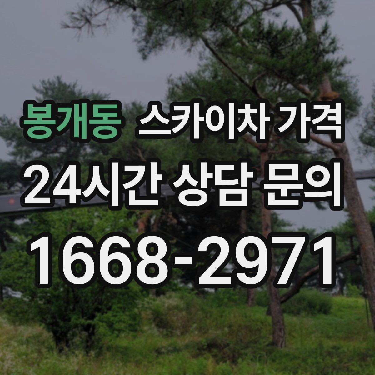 봉개동 스카이차 가격 간판 전원 점검은 어디까지 포함될까