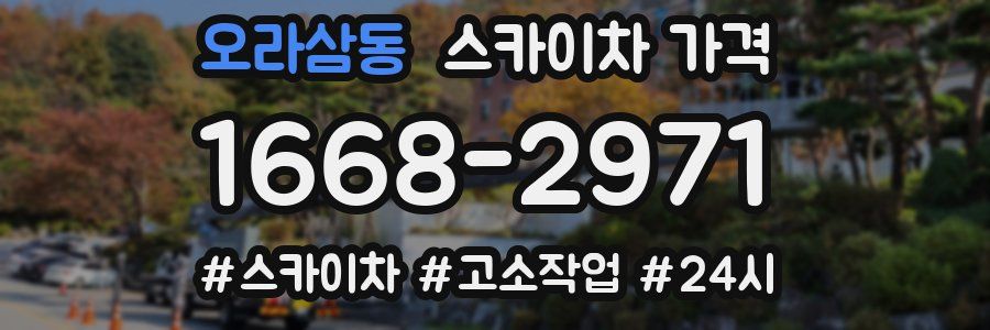 오라삼동 스카이차 가격