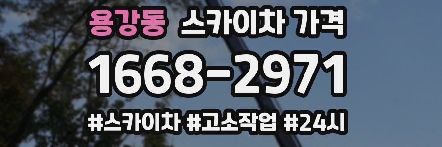 용강동 스카이차 가격