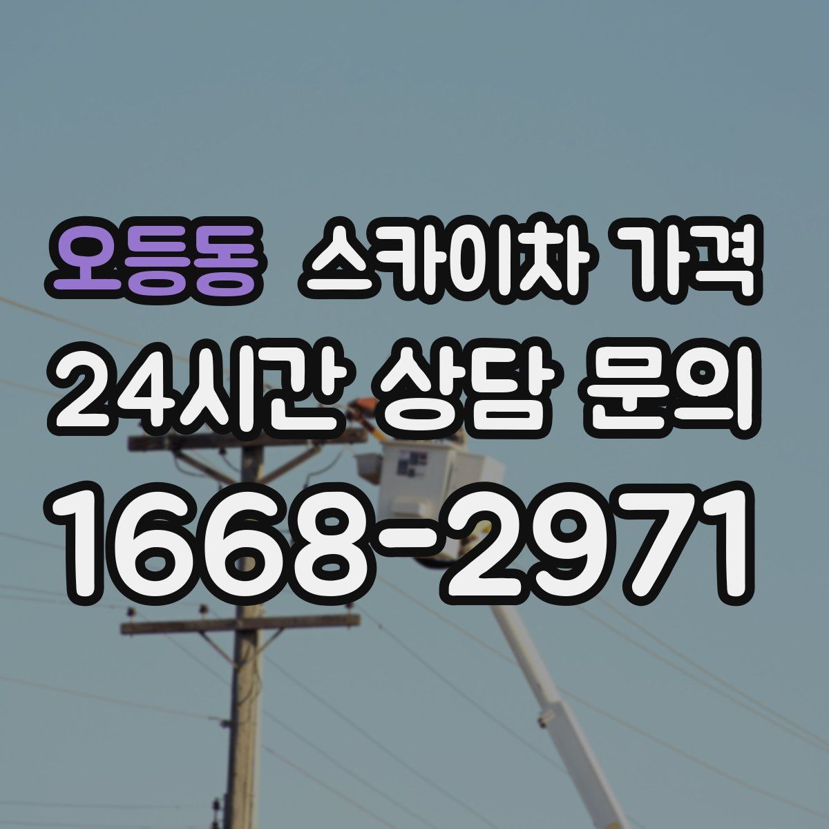 오등동 스카이차 가격