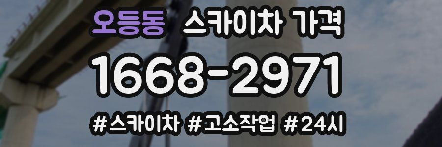 오등동 스카이차 가격