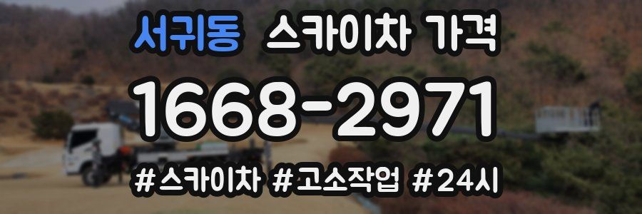 서귀동 스카이차 가격