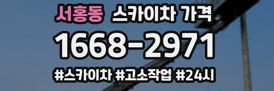 서홍동 스카이차 가격