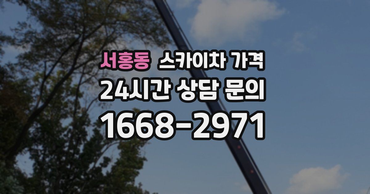 서홍동 스카이차 가격