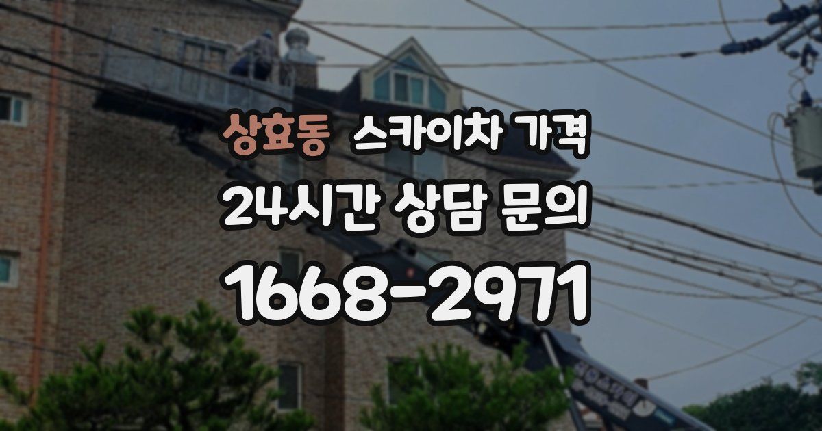 상효동 스카이차 가격