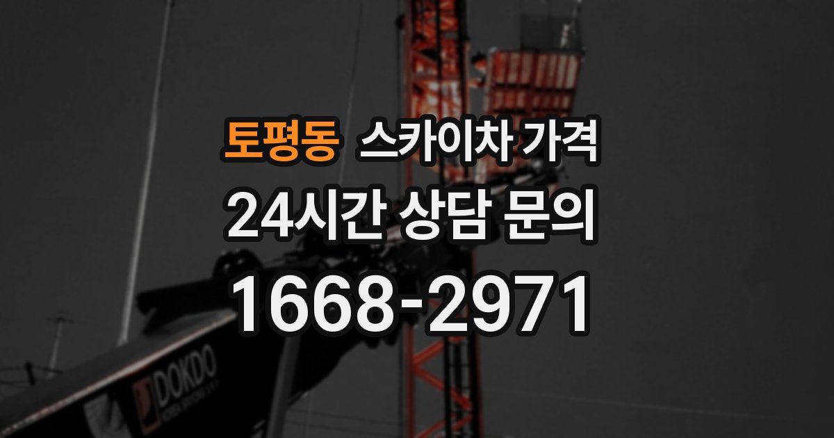 토평동 스카이차 가격