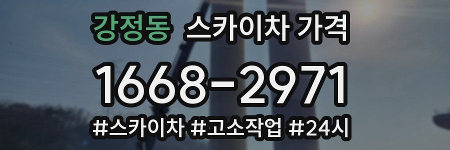 강정동 스카이차 가격