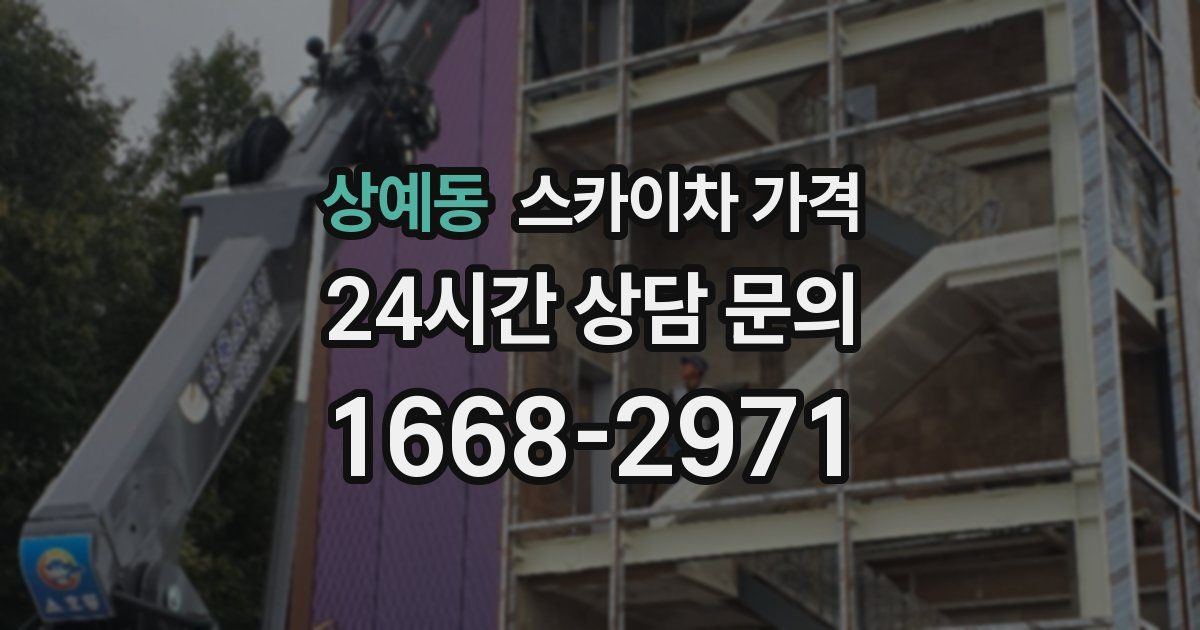 상예동 스카이차 가격