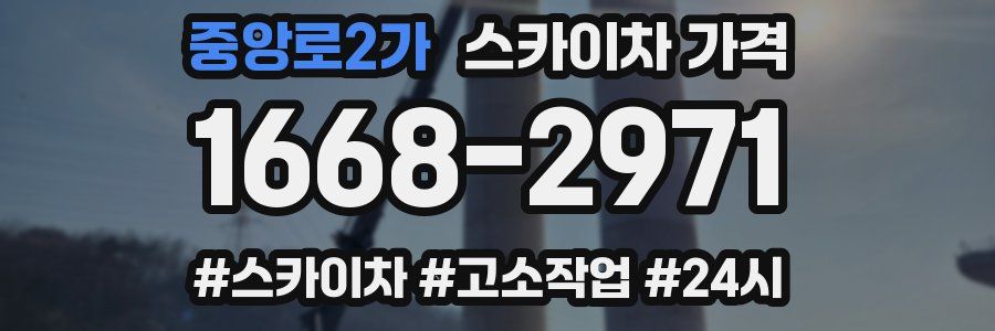 중앙로2가 스카이차 가격